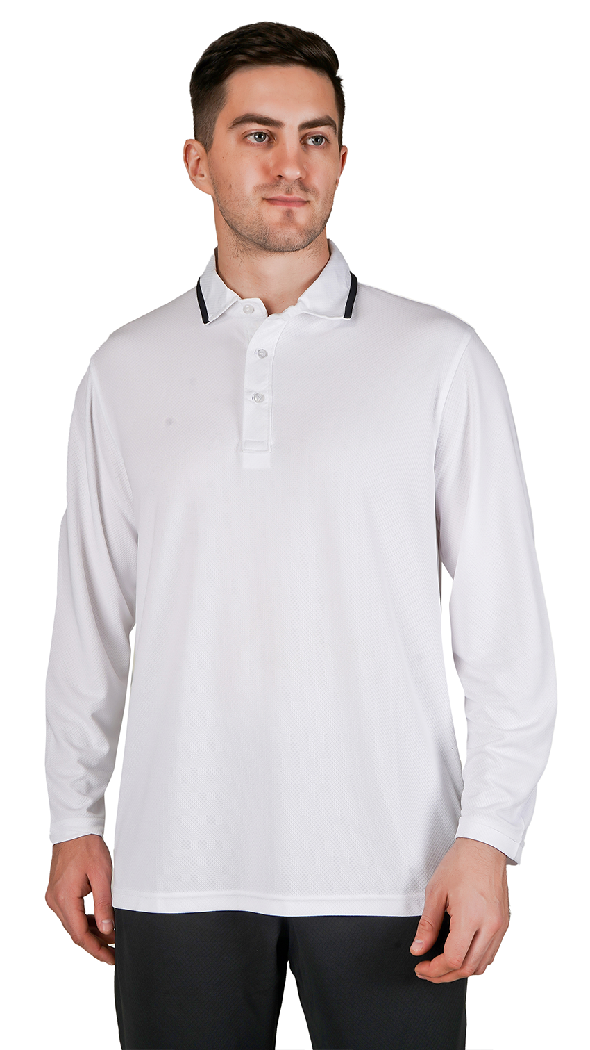 White Twill Classic Full-Sleeve T-Shirt