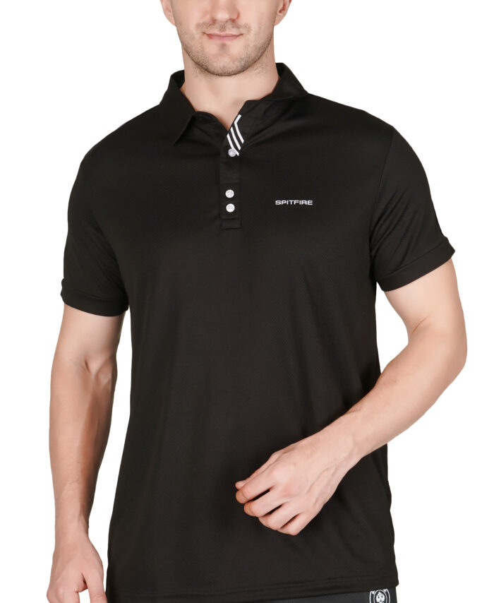 Austin Black Breathable Polo