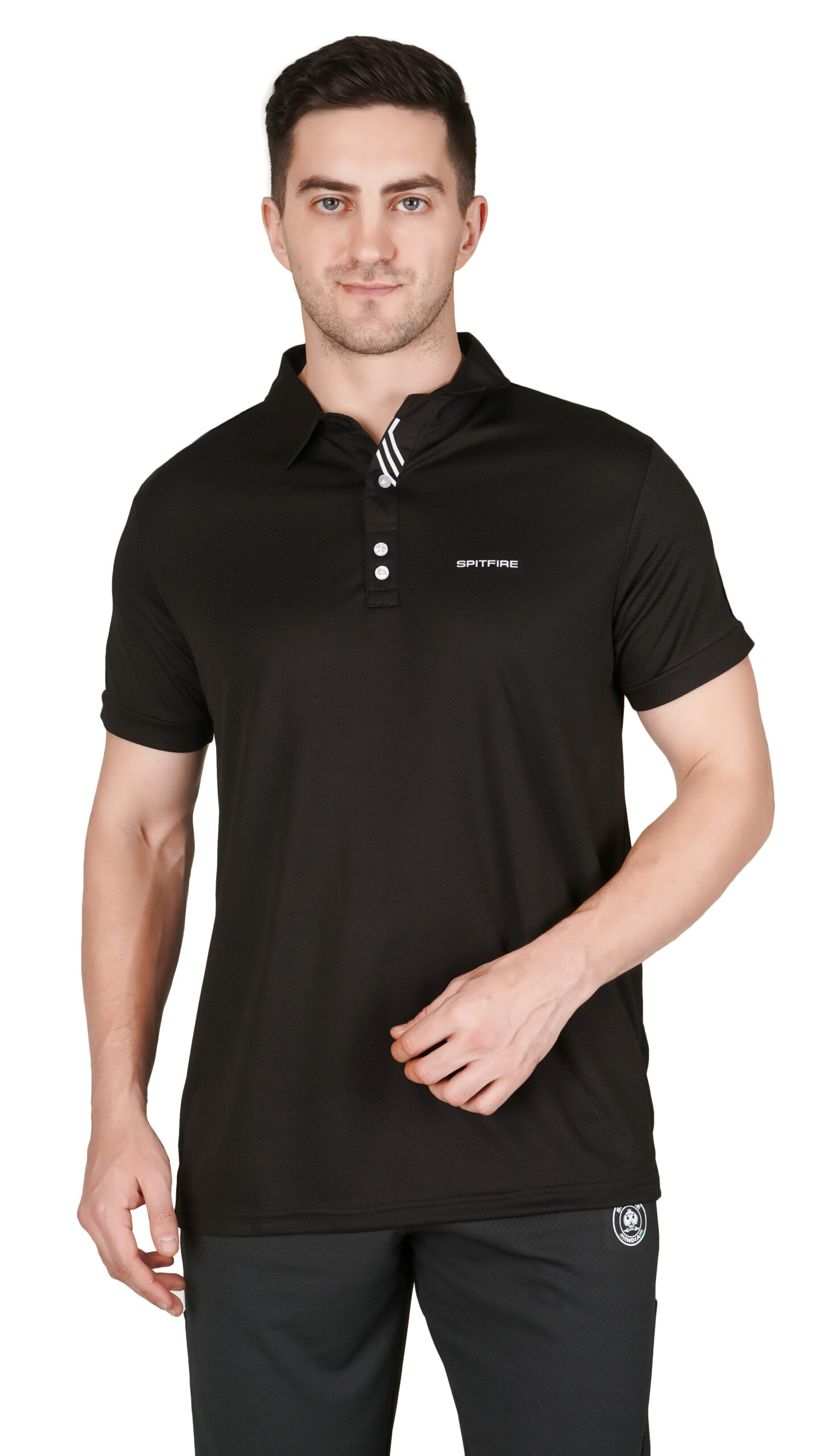 Austin Black Breathable Polo
