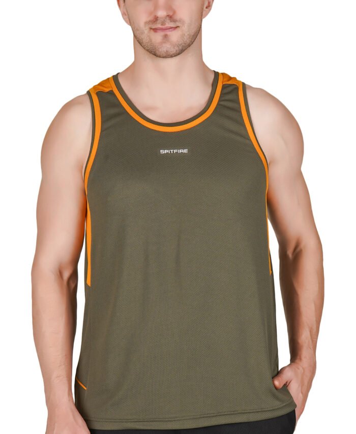 Ema Olive Green Smart Fit Sando