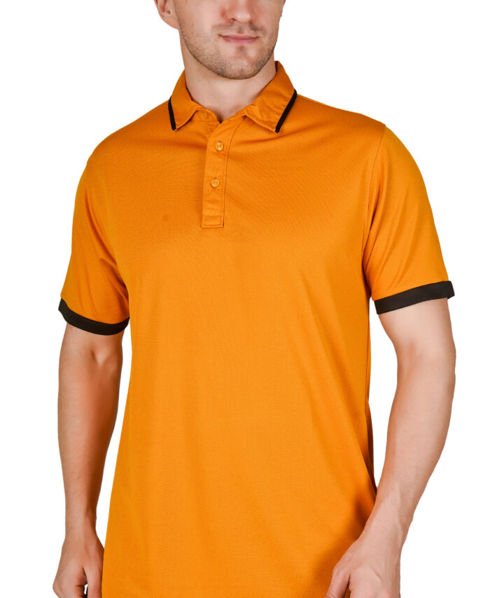 Twill HS Mustard Polo Contrast Tee
