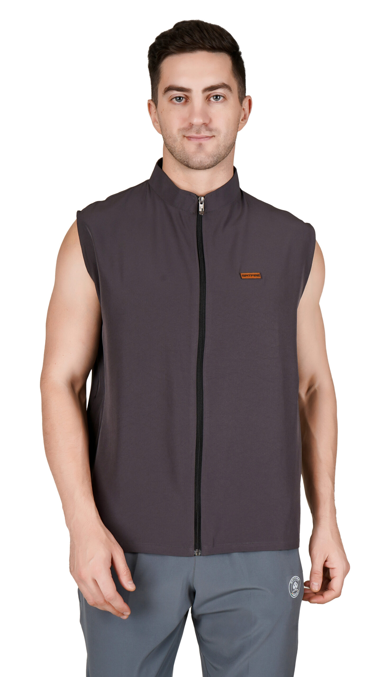 Dark Grey SLJ Lightweight Sleeveless Jacket